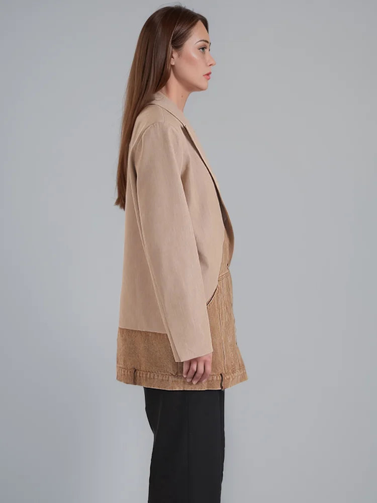 Denim Notched Blazer