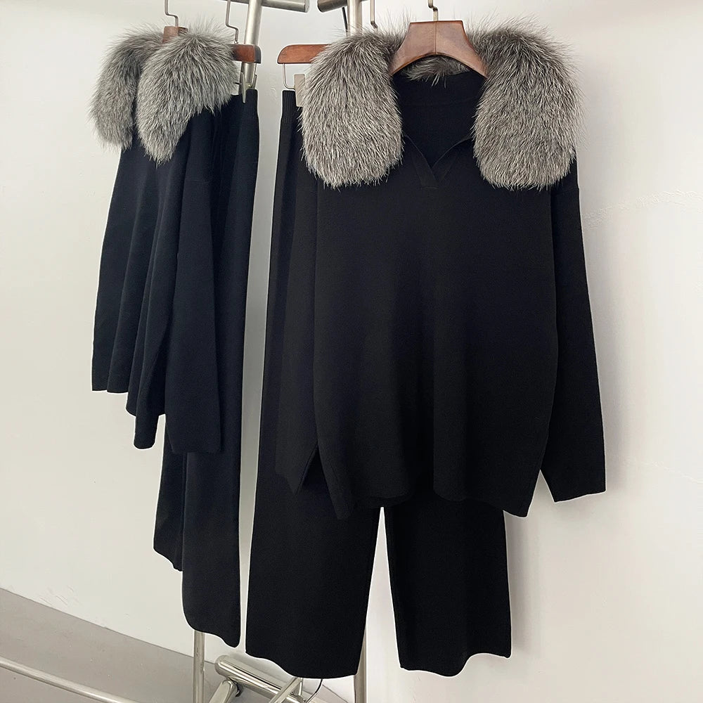 Reality Fur Jacket Pullover Set