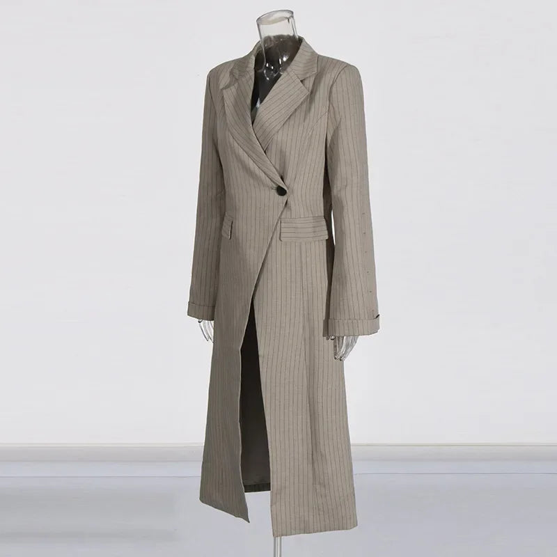 Long Coat Button Long Trench Coat