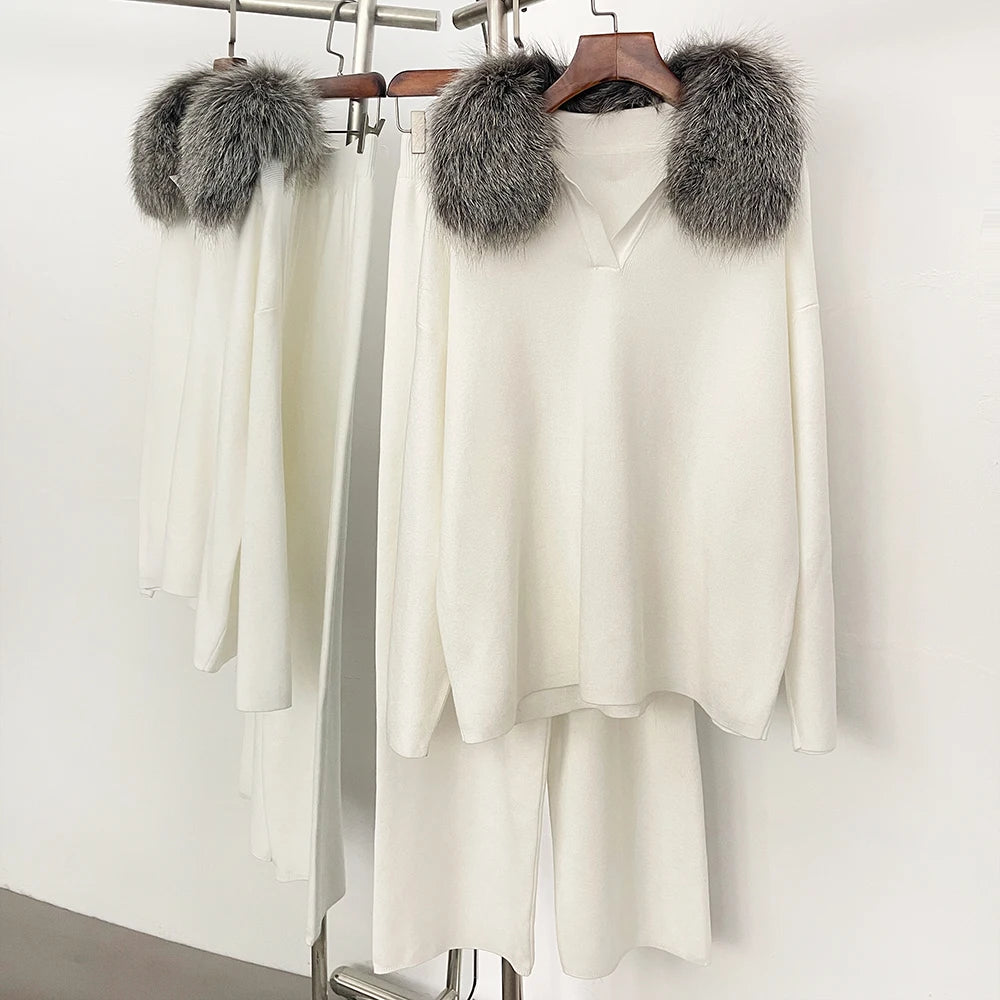 Reality Fur Jacket Pullover Set