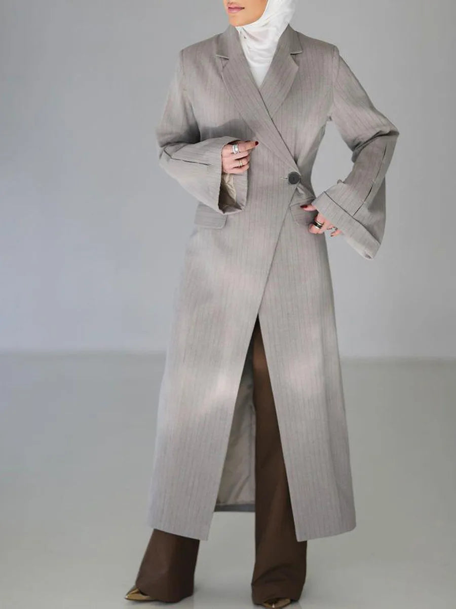 Long Coat Button Long Trench Coat