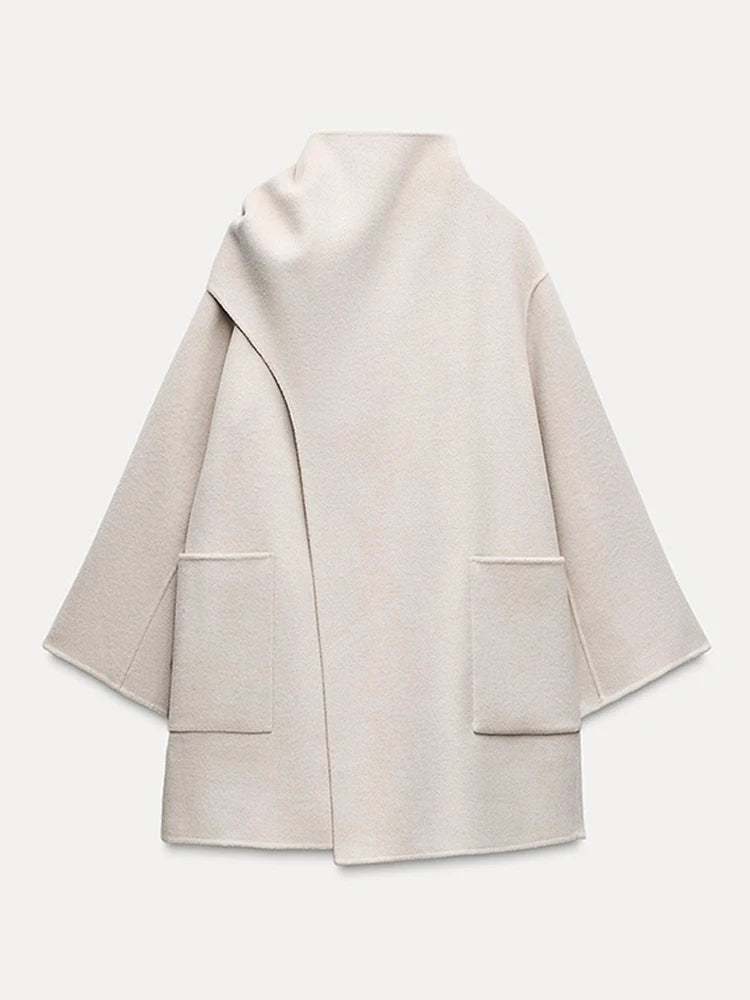 Casual Winter Coat With Scarf