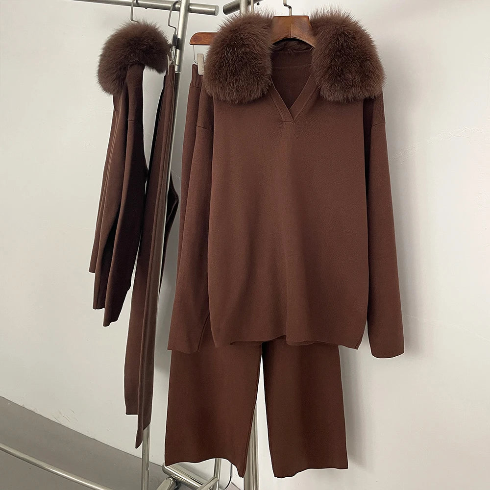 Reality Fur Jacket Pullover Set