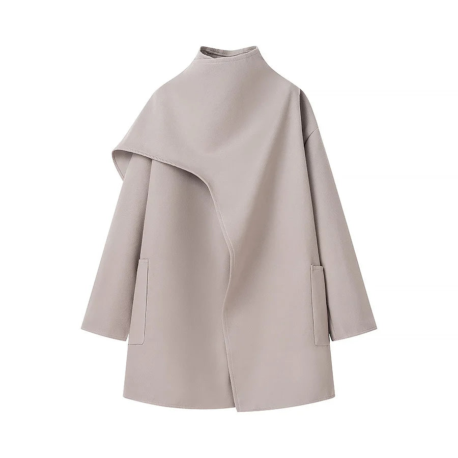Coat  with Scarf Long Sleeve