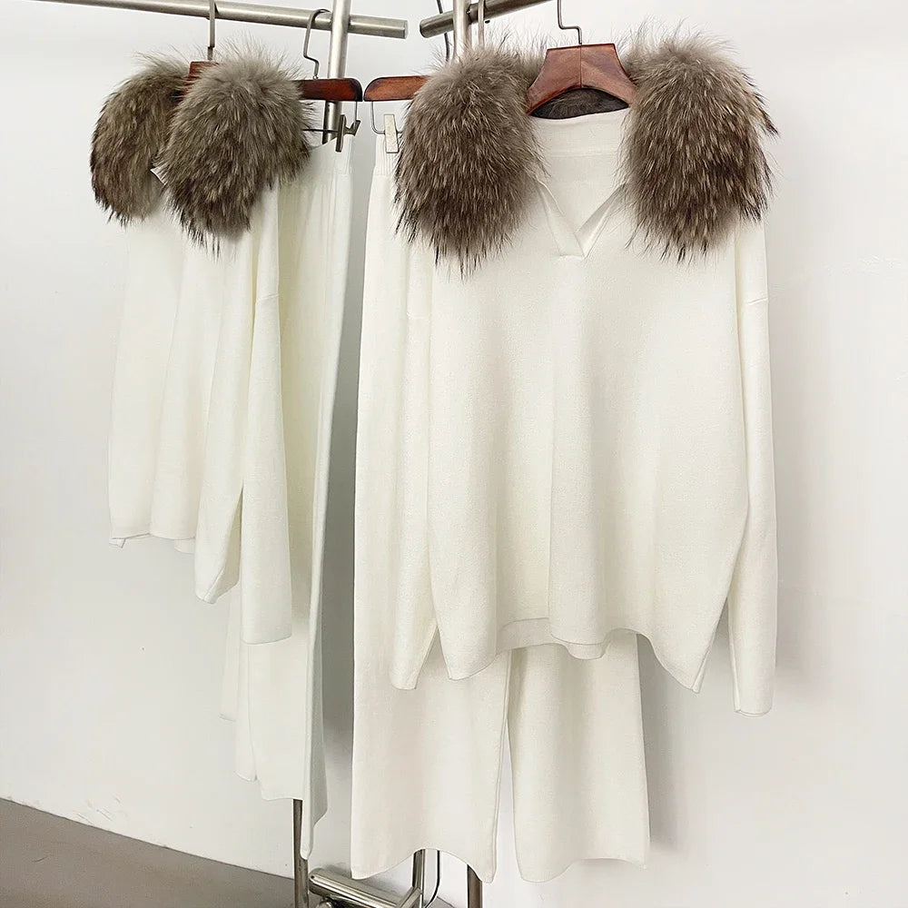 Reality Fur Jacket Pullover Set