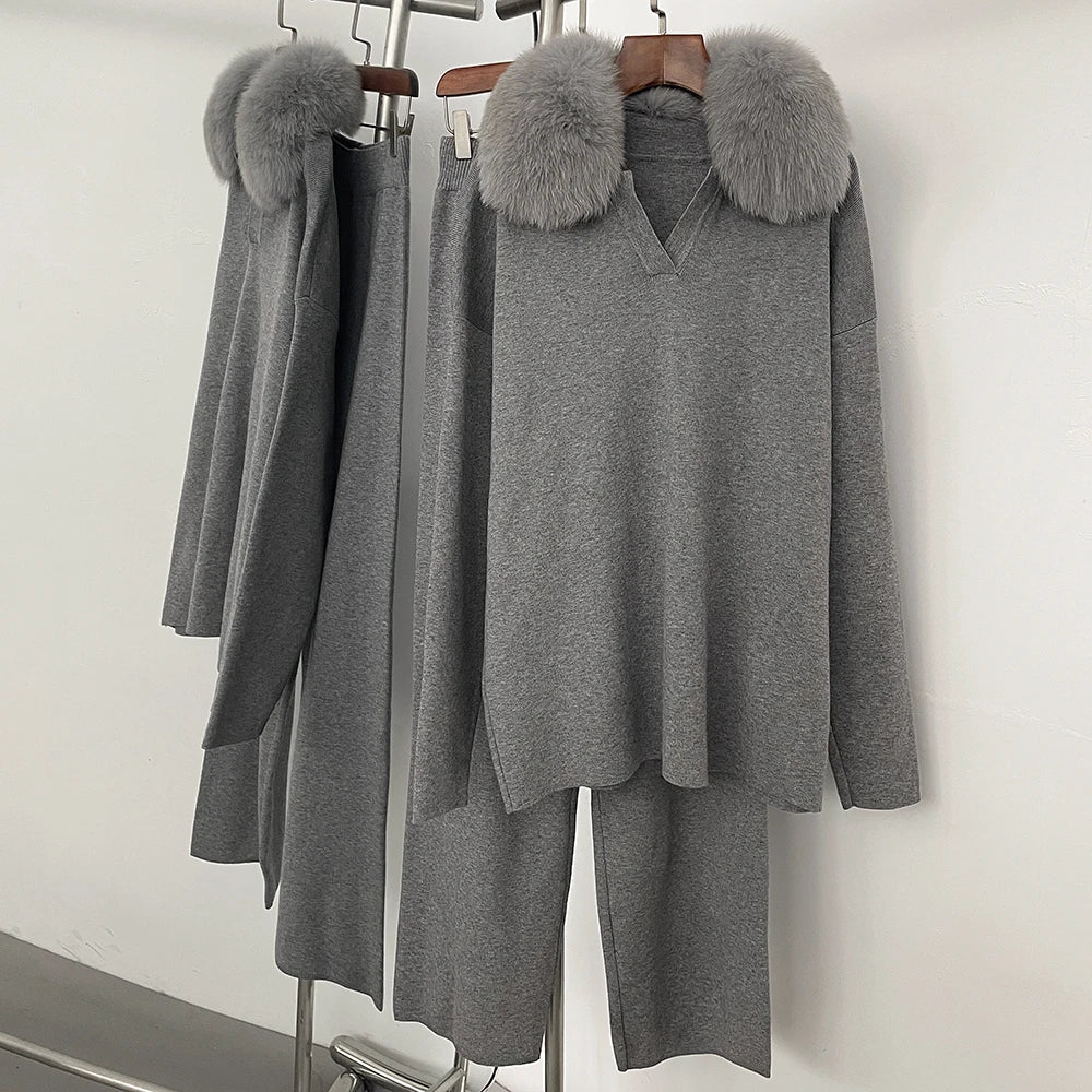 Reality Fur Jacket Pullover Set