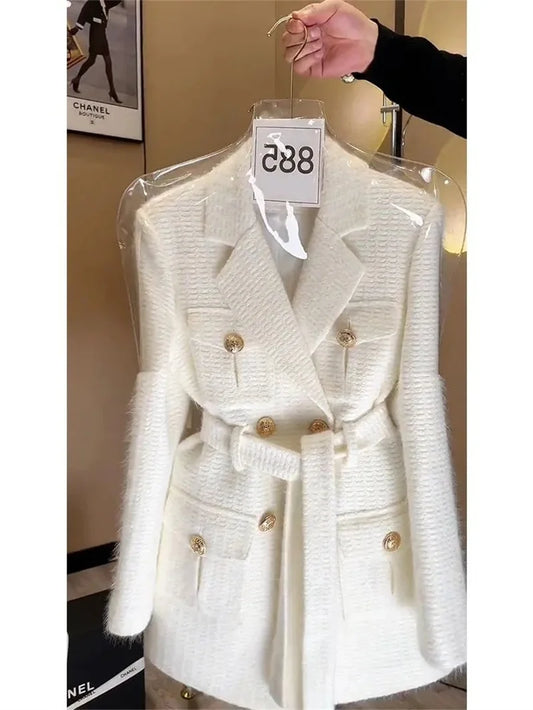 Korean Style tie  Waist Slimming Suit Jacket