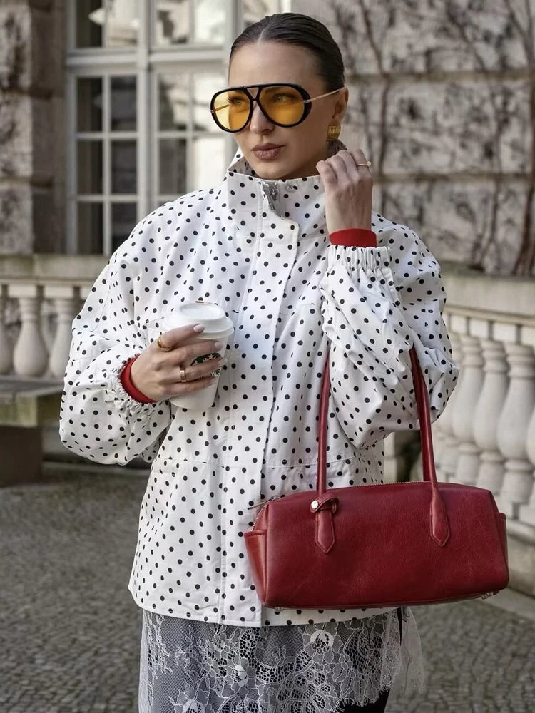 Polka Dot Waist Jacket