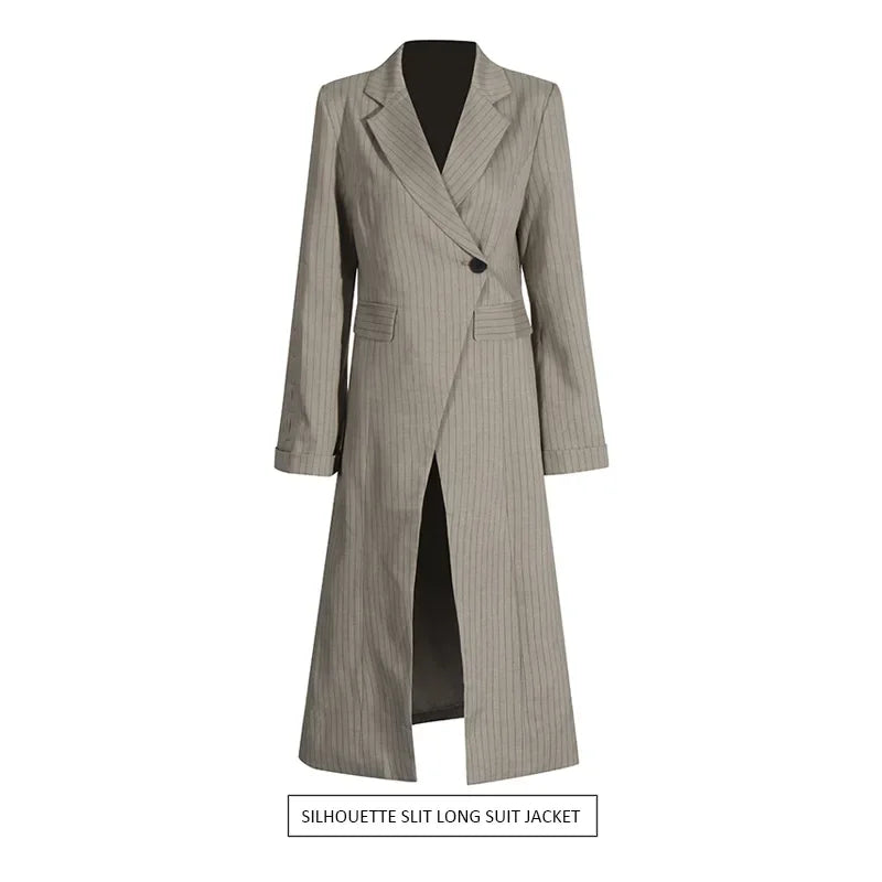 Long Coat Button Long Trench Coat