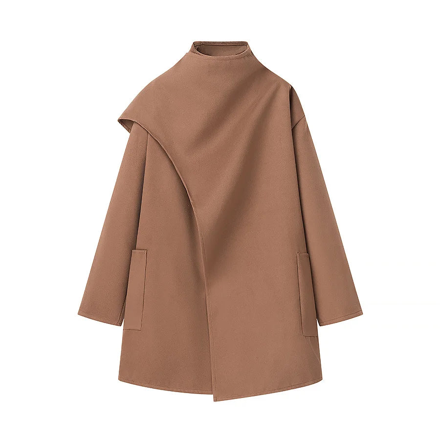 Coat  with Scarf Long Sleeve