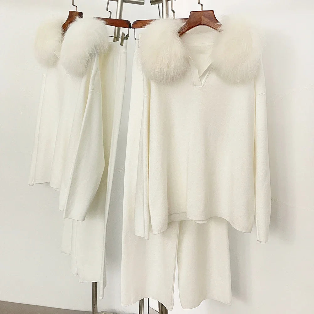 Reality Fur Jacket Pullover Set