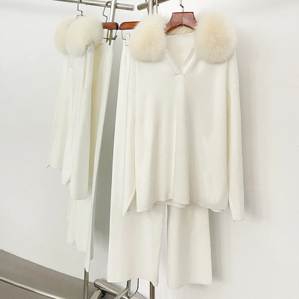 Reality Fur Jacket Pullover Set