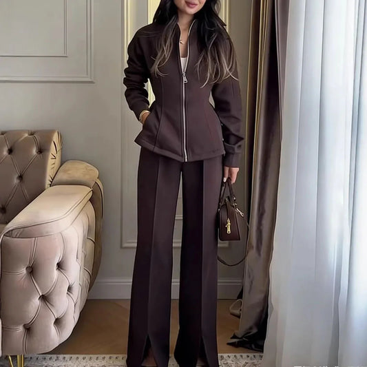 Set Elegant Commute Fashion Two Piece Outfit