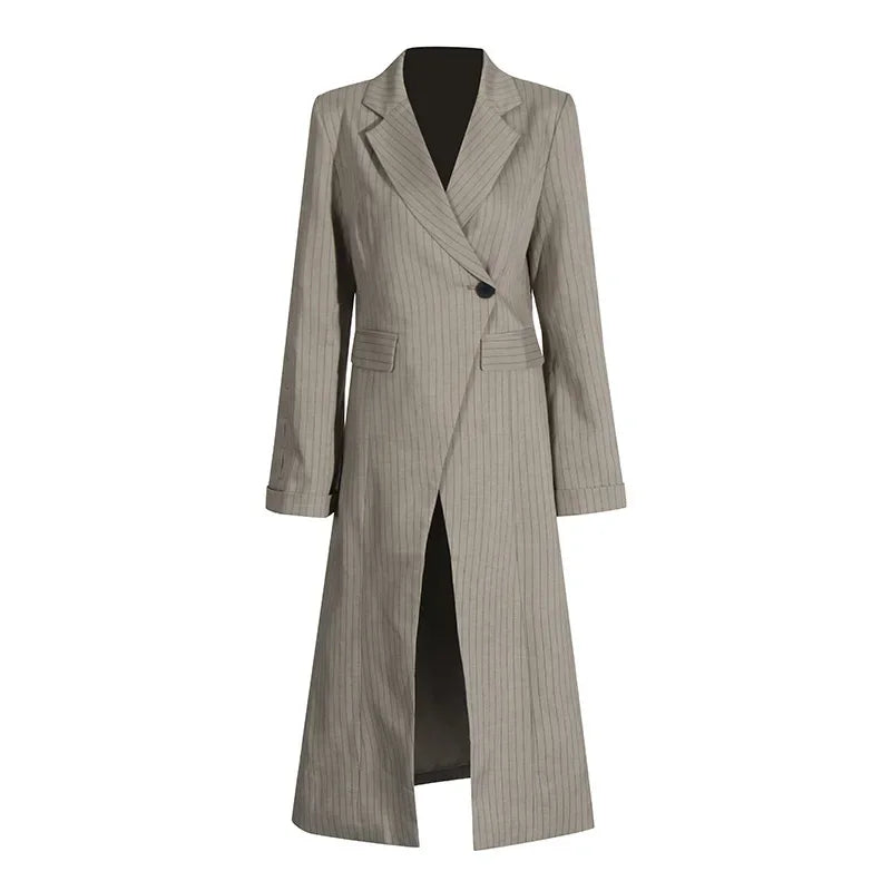 Long Coat Button Long Trench Coat