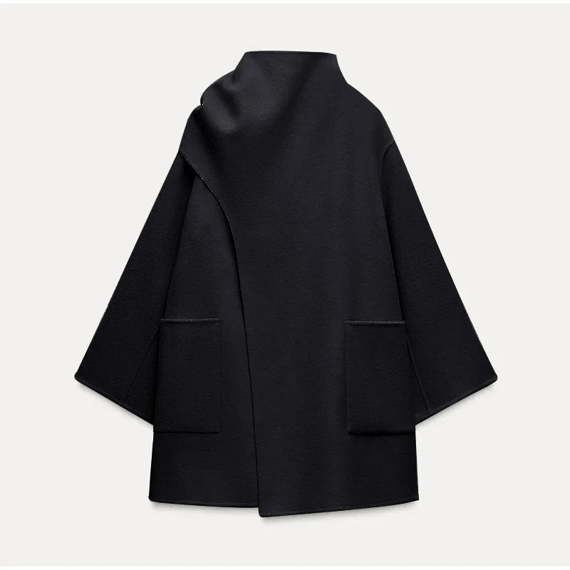 Casual Winter Coat With Scarf