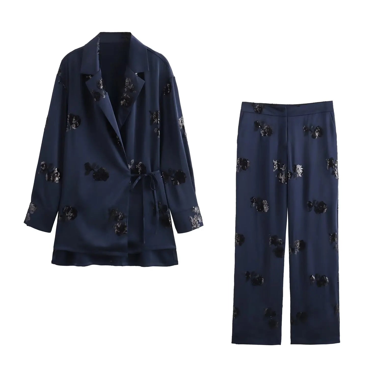 Kimono Coat Casual Pants