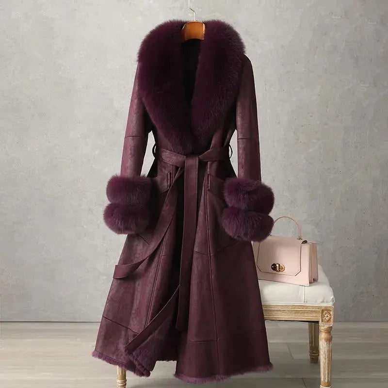 Winter Upscale Imitation Rabbit Skin Coat Fox Fur Fit