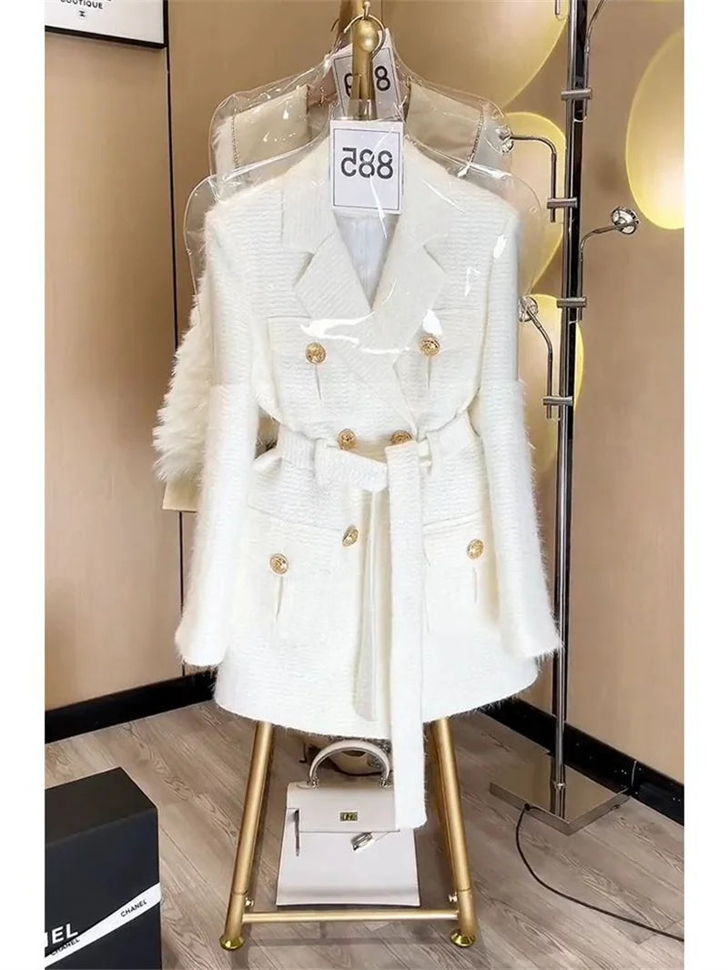 Korean Style tie  Waist Slimming Suit Jacket