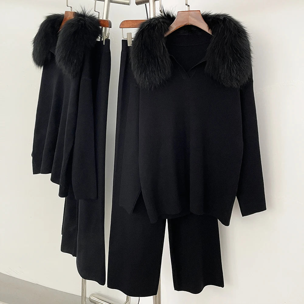 Reality Fur Jacket Pullover Set