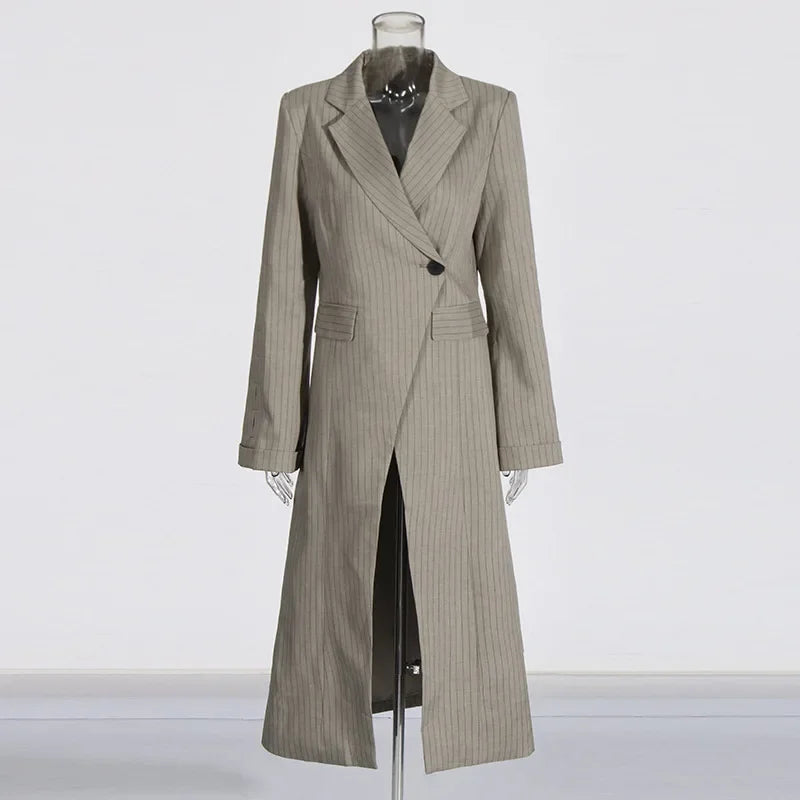 Long Coat Button Long Trench Coat
