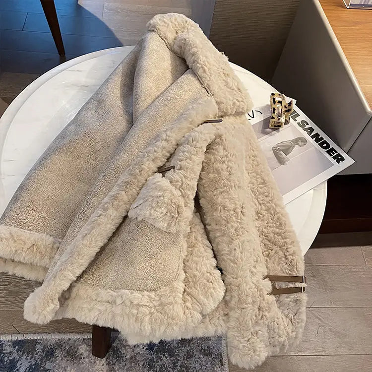 Winter Faux Lamb Fur Coat