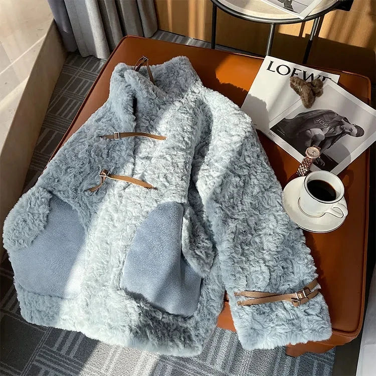 Winter Faux Lamb Fur Coat