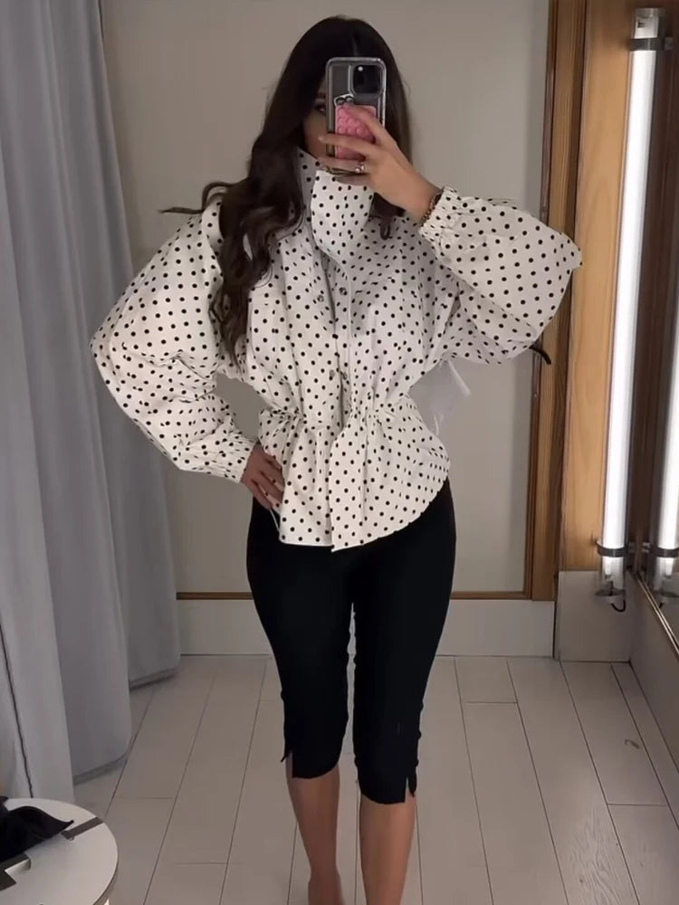 Polka Dot Waist Jacket
