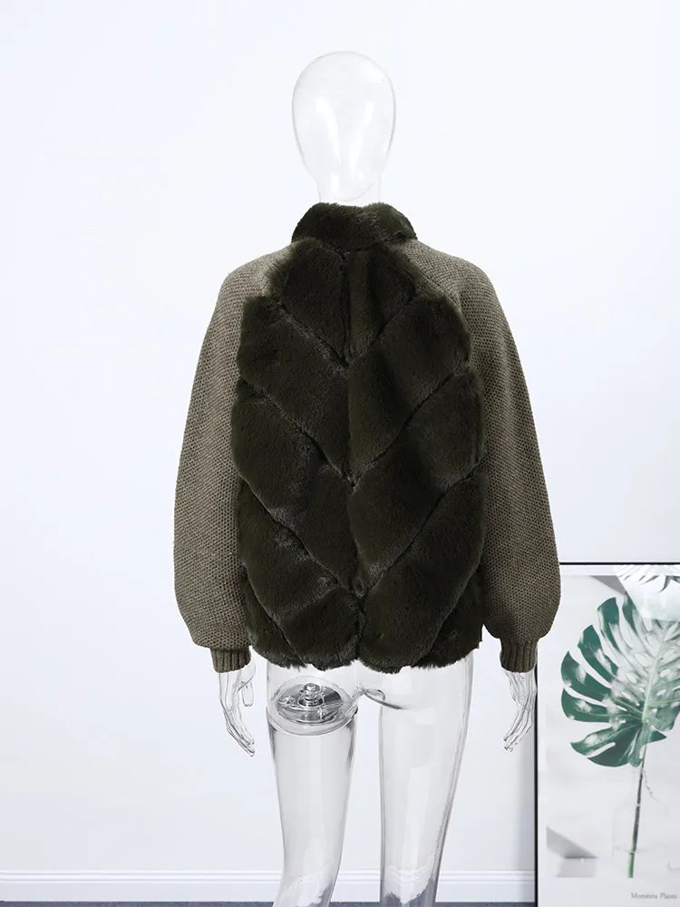 Faux Fur Plush Short Coat