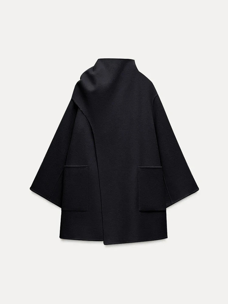Casual Winter Coat With Scarf
