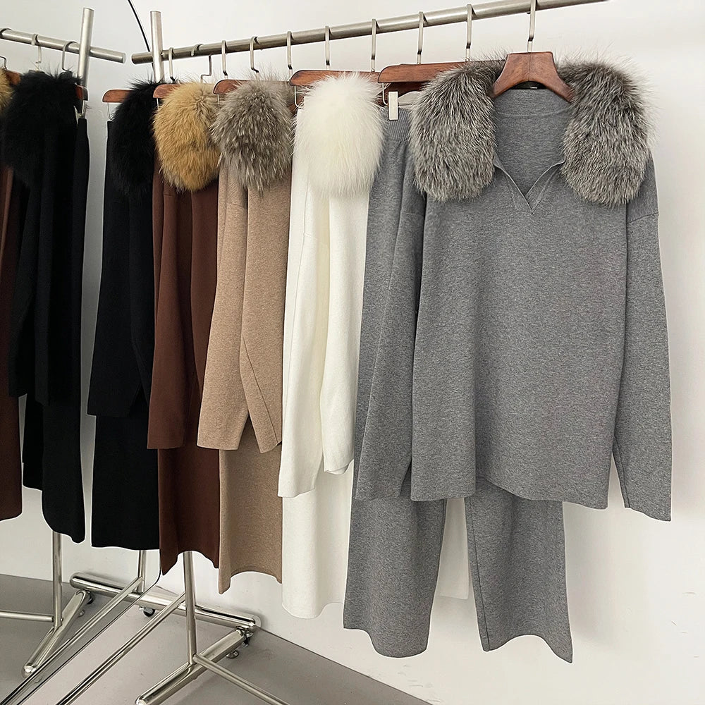 Reality Fur Jacket Pullover Set