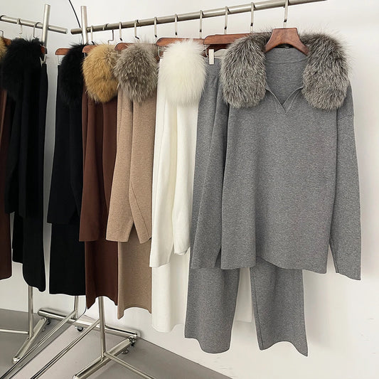 Reality Fur Jacket Pullover Set