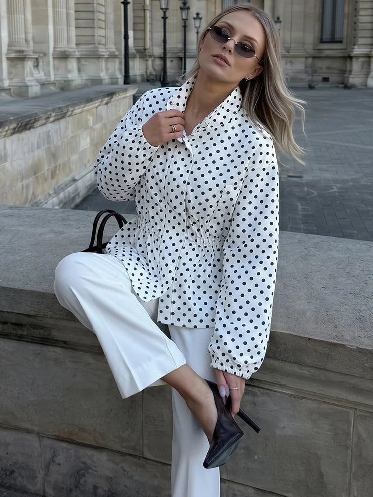 Polka Dot Waist Jacket