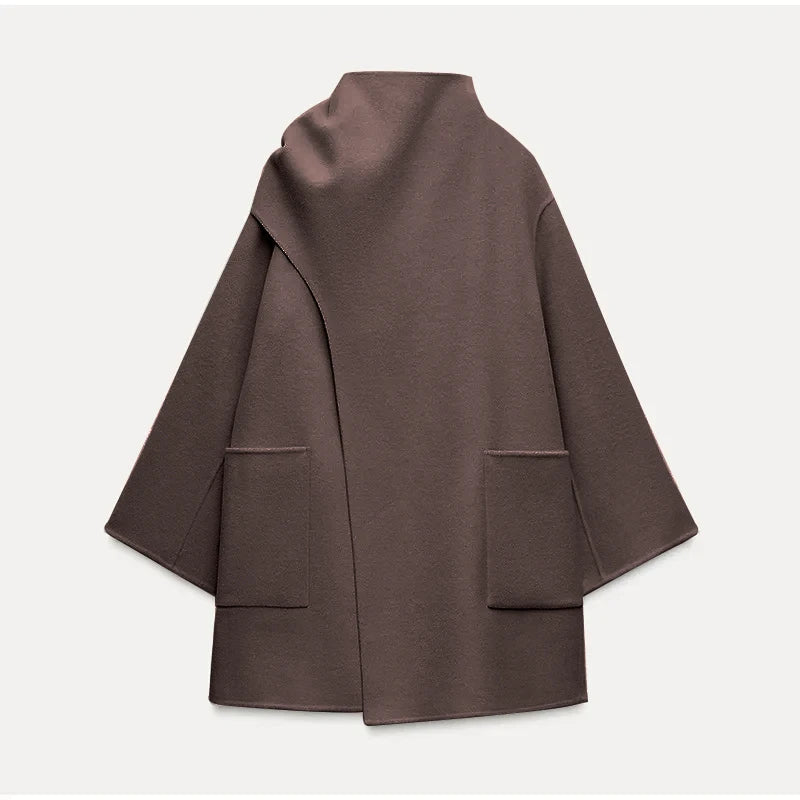 Casual Winter Coat With Scarf