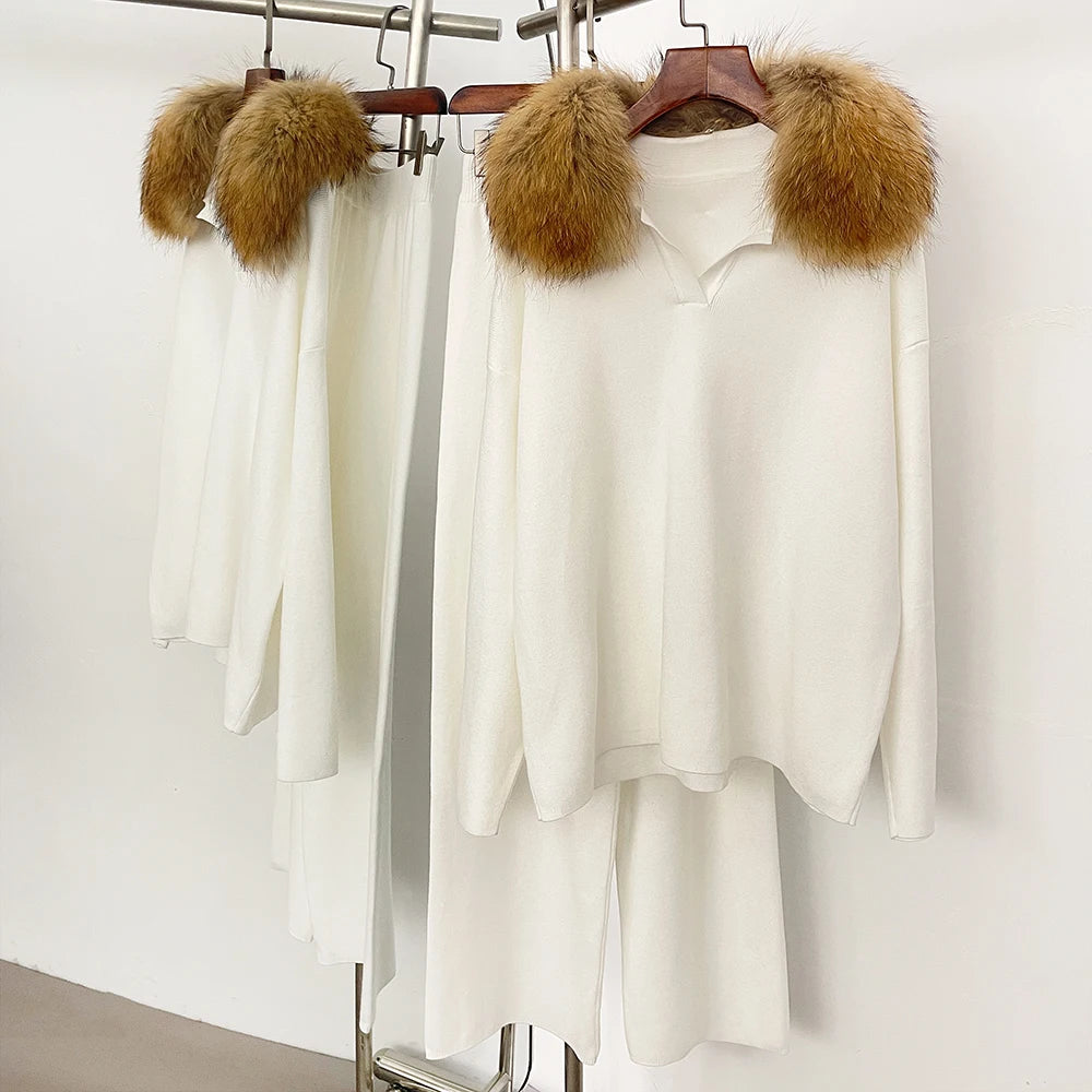 Reality Fur Jacket Pullover Set
