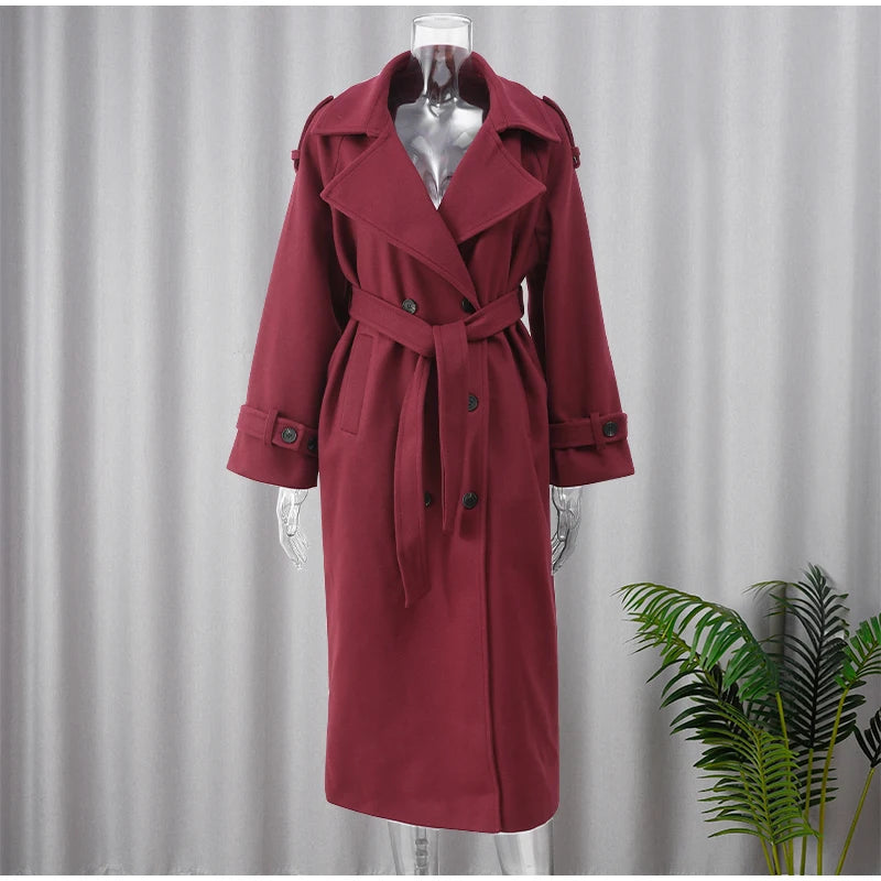 Coat Casual Long Sleeves  Winter