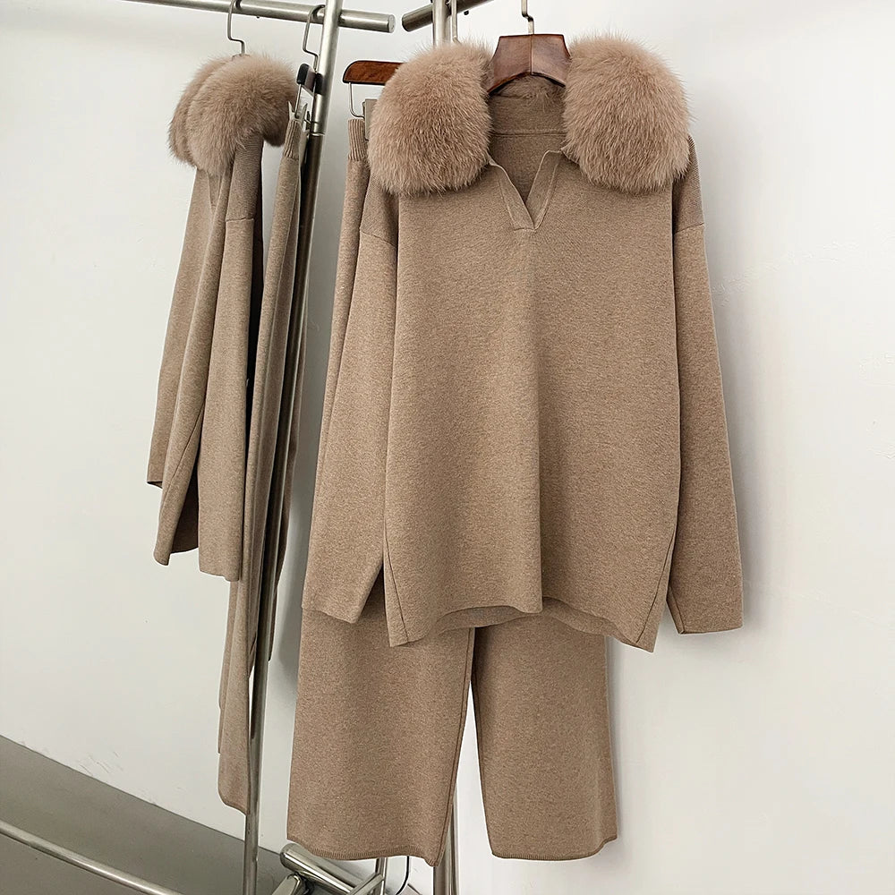 Reality Fur Jacket Pullover Set
