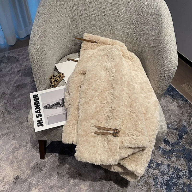 Winter Faux Lamb Fur Coat