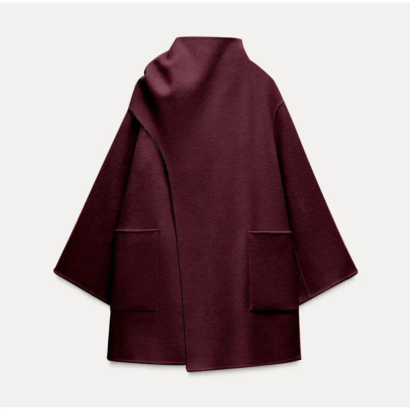 Casual Winter Coat With Scarf