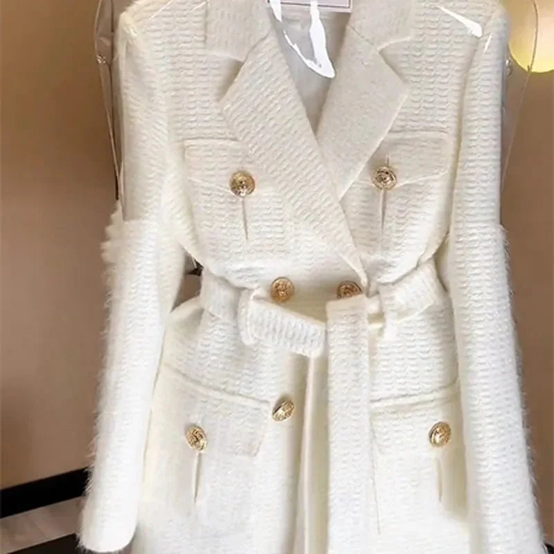 Korean Style tie  Waist Slimming Suit Jacket