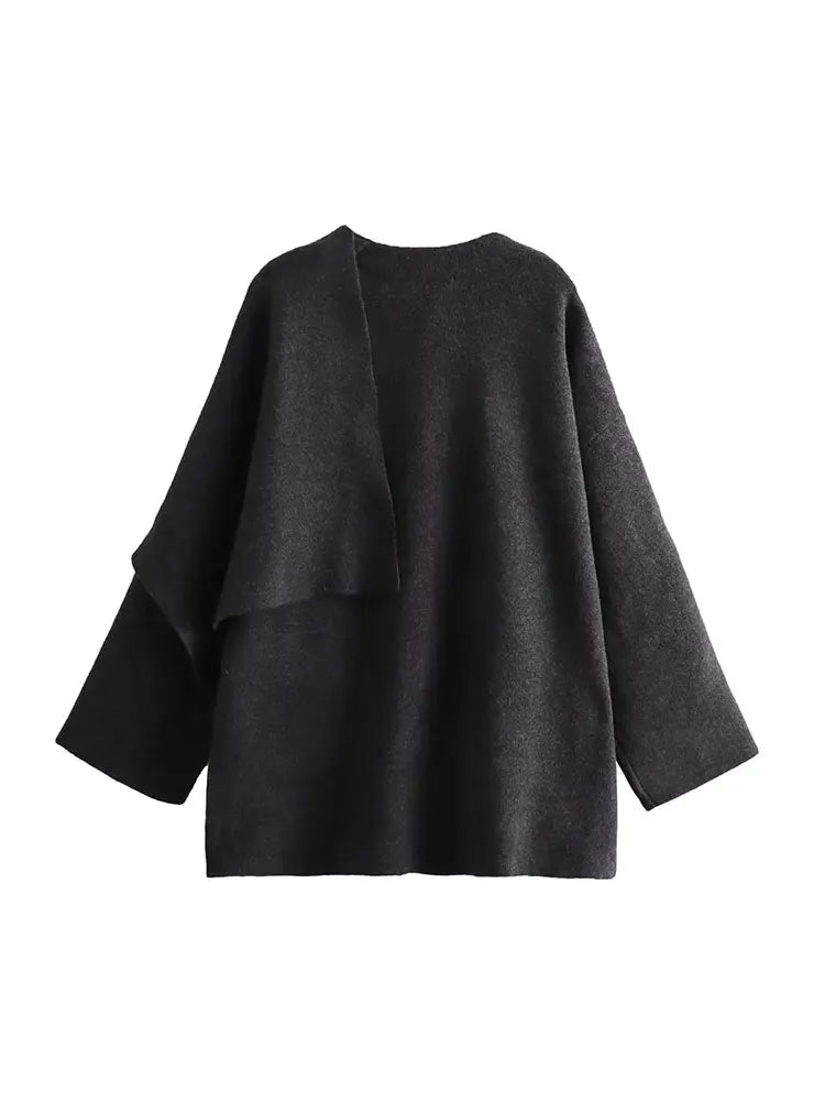 Scarf Coat Long Sleeve Streetwear Causal Coats
