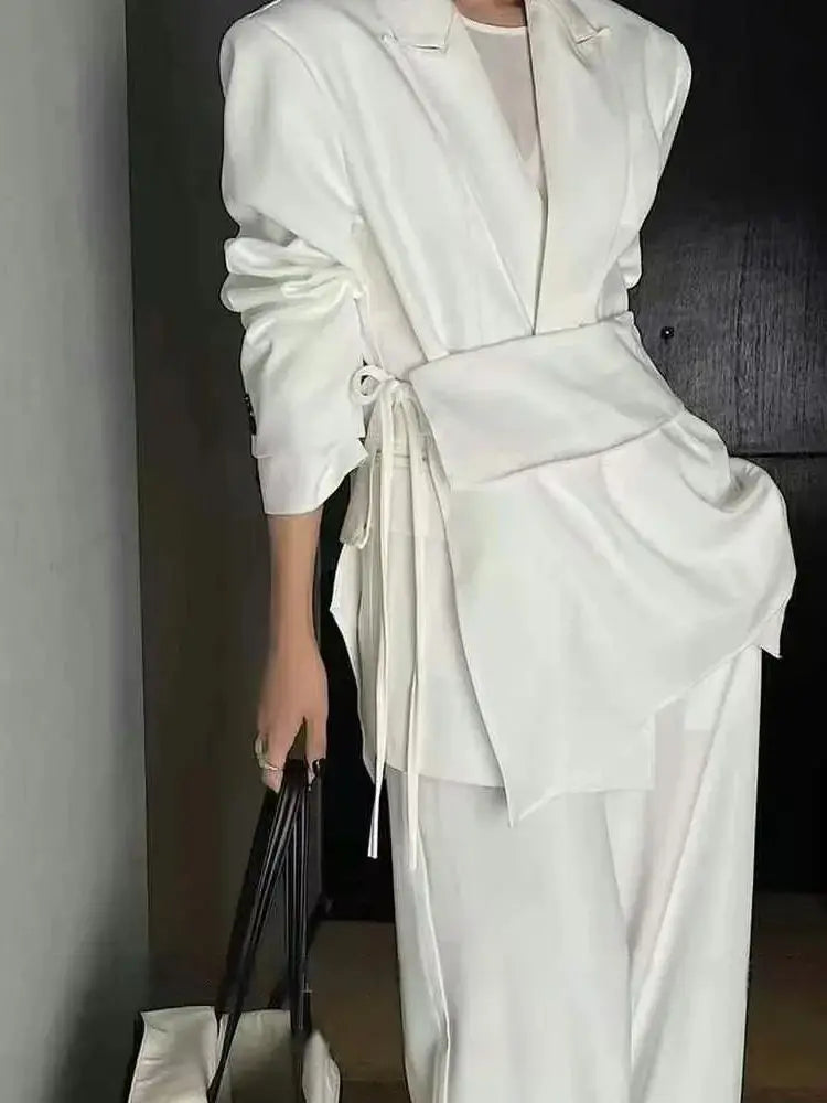 Waist Cinching Design Two-piece Set