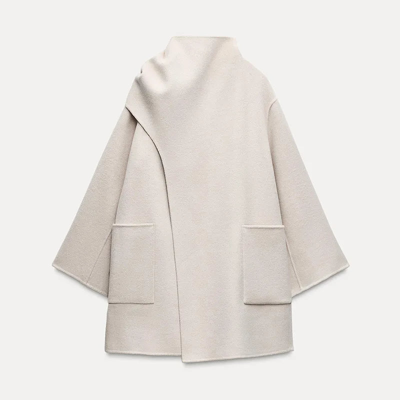 Casual Winter Coat With Scarf